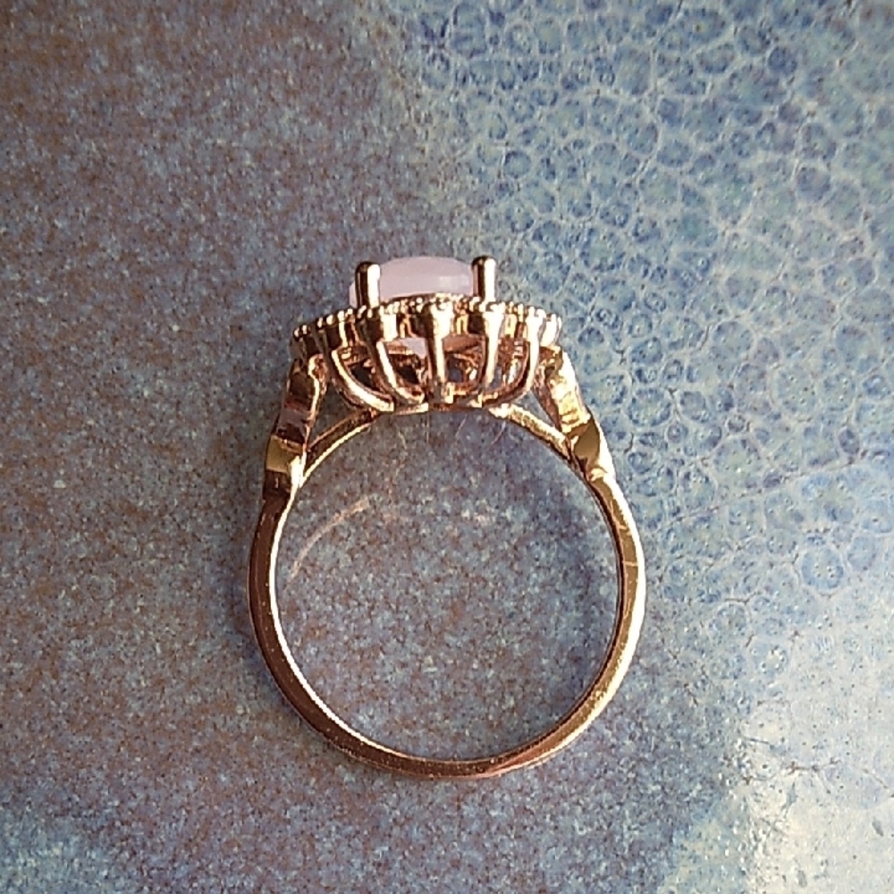 Rose Gold and Pink Gemstone Ring - Picture 3 of 7